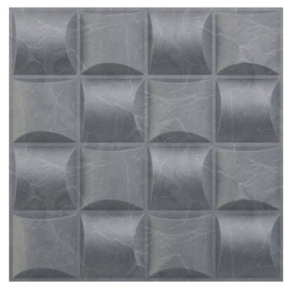 Gray Marble Block Design 3D Wall Panel View