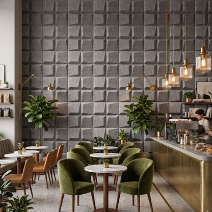 Gray Marble 3D Wall Panels Cube Design-3