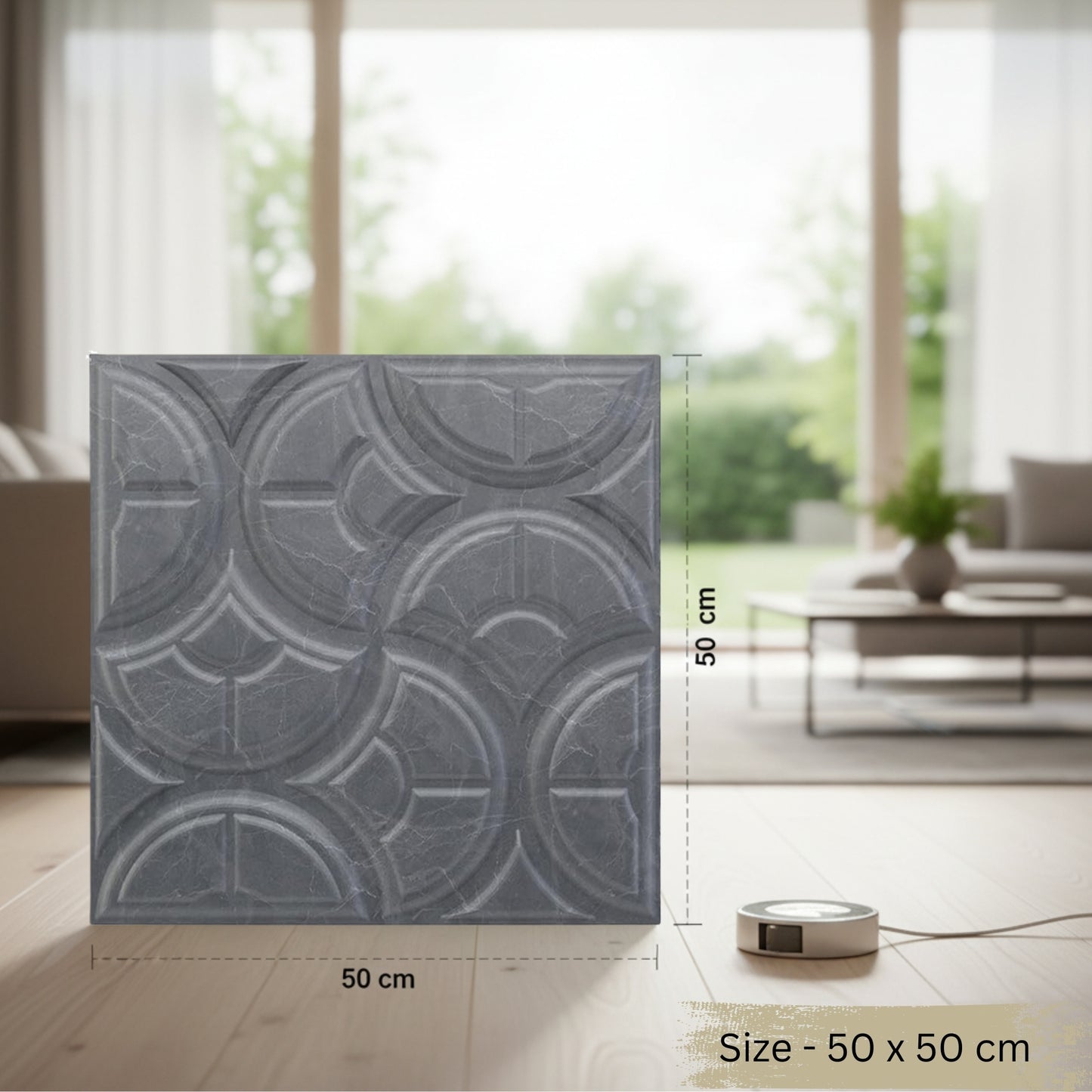 Gray Marble 3D Wall Panels Luna Design