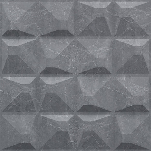 Gray Marble 3D Wall Panels Pixel Design