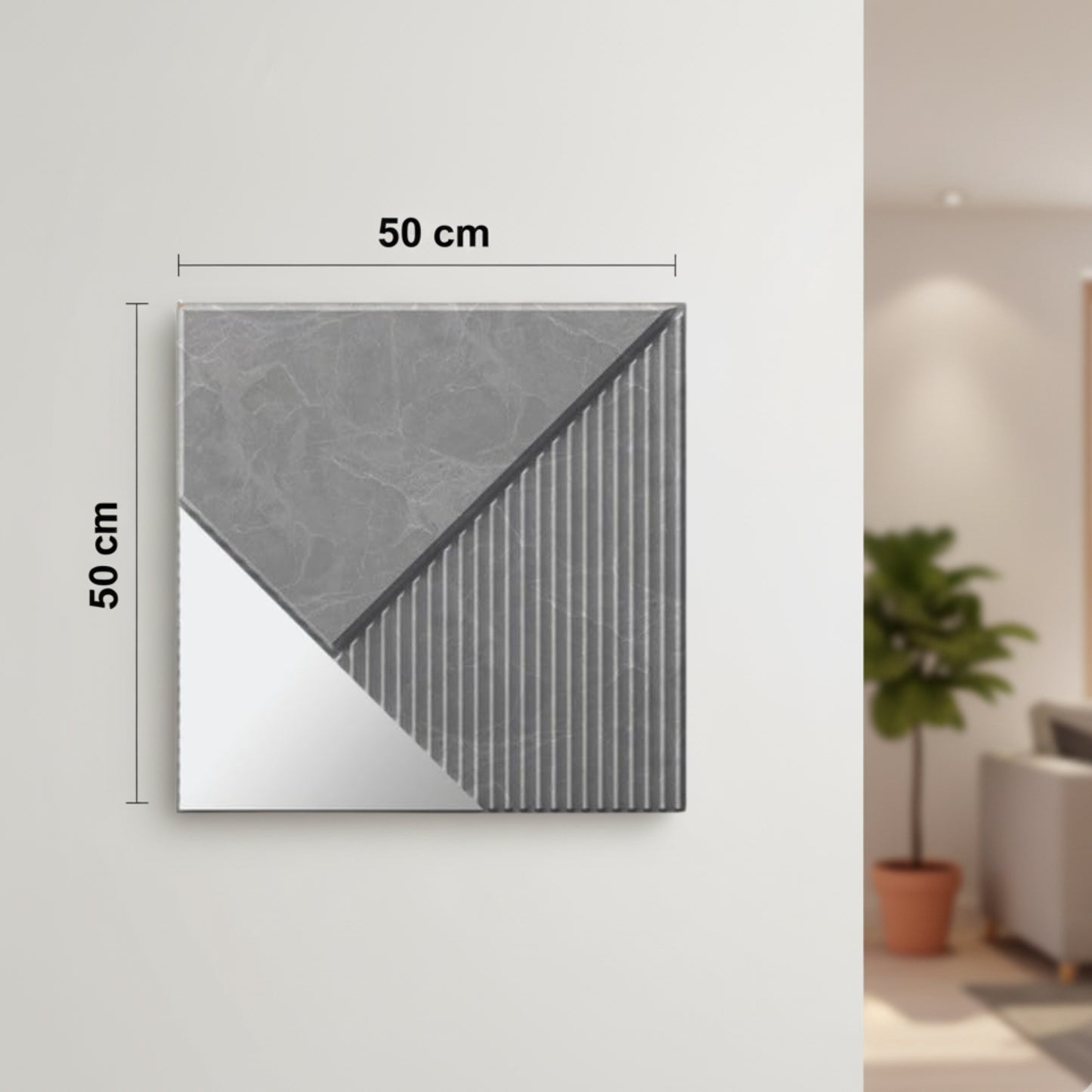 3D Wall Panels for Home Decor PVC Plaina Design 50X50 cm