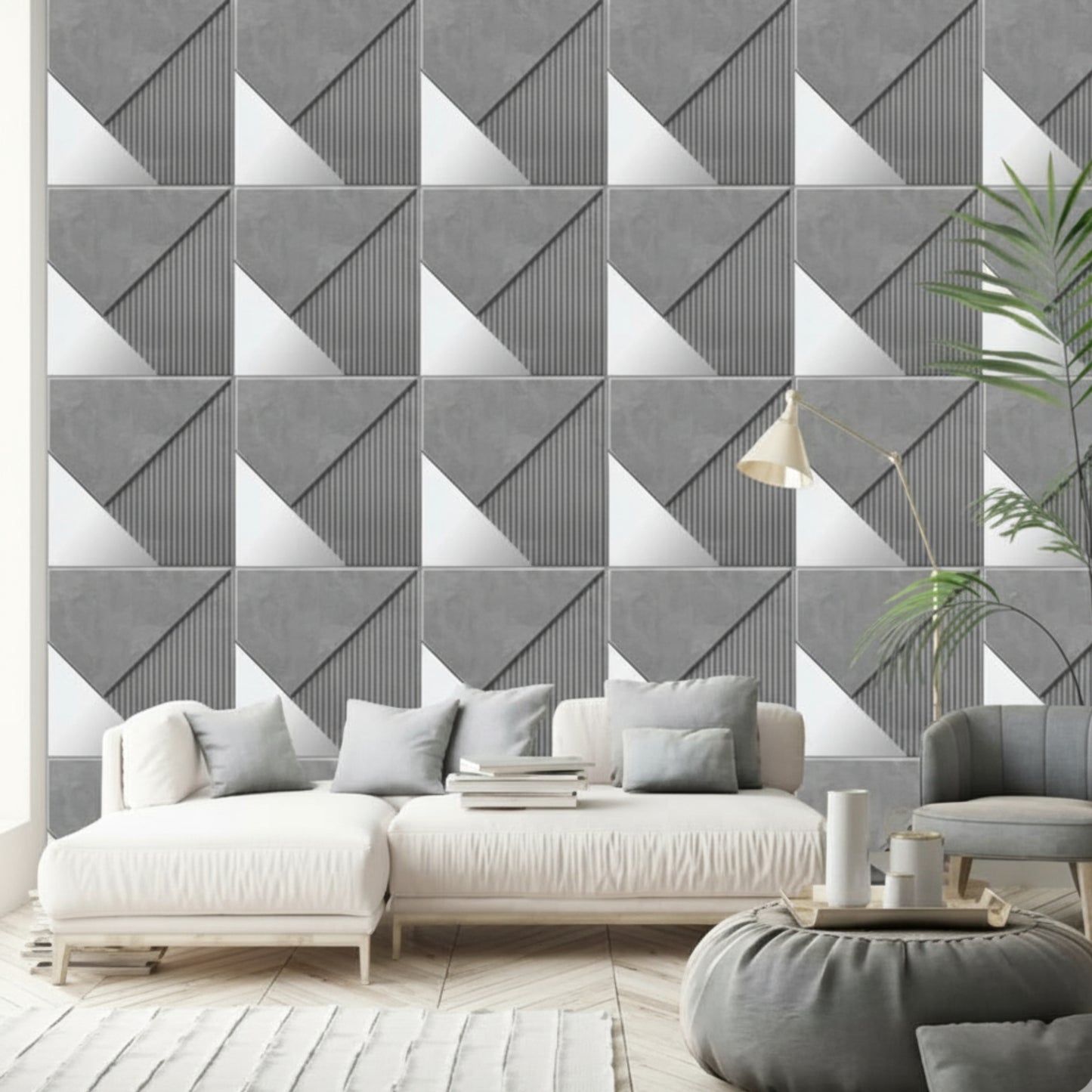 3D Wall Panels for Home Decor PVC Plaina Design 50X50 cm