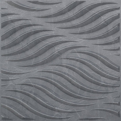 Gray Marble 3D Wall Panels Swirl Design