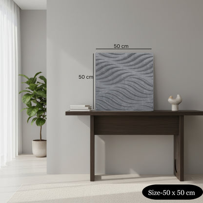 Gray Marble 3D Wall Panels Swirl Design
