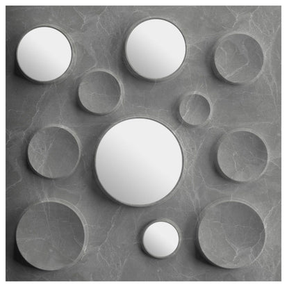 Gray Marble Acrylic Moon Design 3D Wall Panel