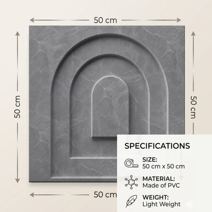 Gray Marble Archi Design 3D Wall Panel-3