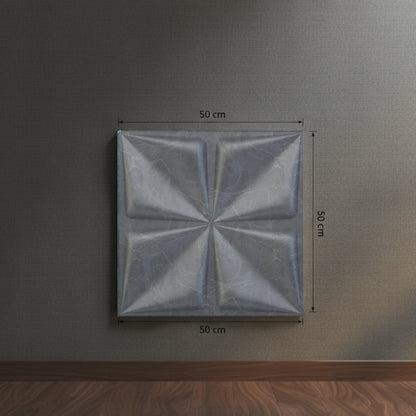 Gray Marble Bloom Design 3D Wall Panel View-3