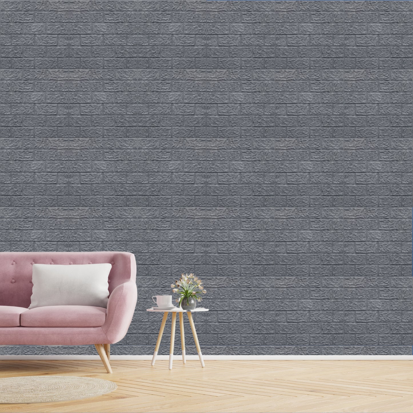 Gray Marble Self Adhesive 3D Panels Brick Design