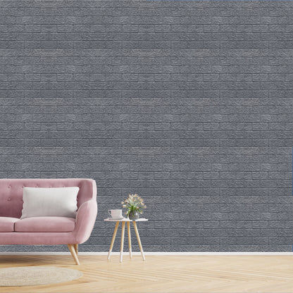 Gray Marble Self Adhesive 3D Panels Brick Design