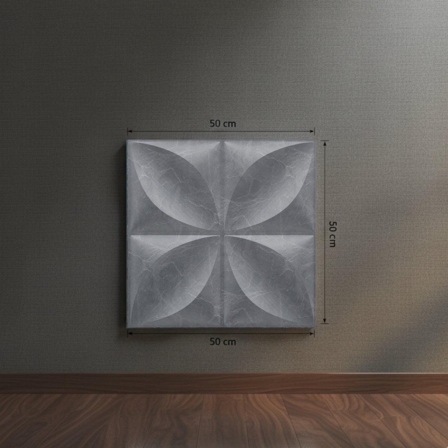 Gray Marble 3D Wall Panels Butterfly Design