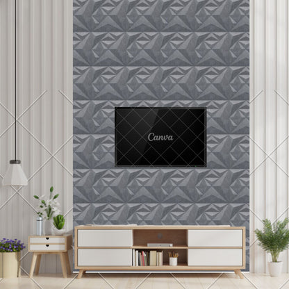 Gray Marble Diamond Design 3D Wall Panel-2