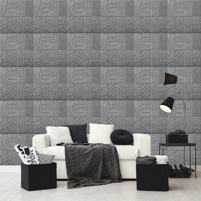 Gray Marble Self Adhesive Panels Square Design
