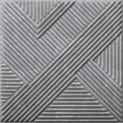 Gray Marble Self Adhesive Panels Line Abstract Design