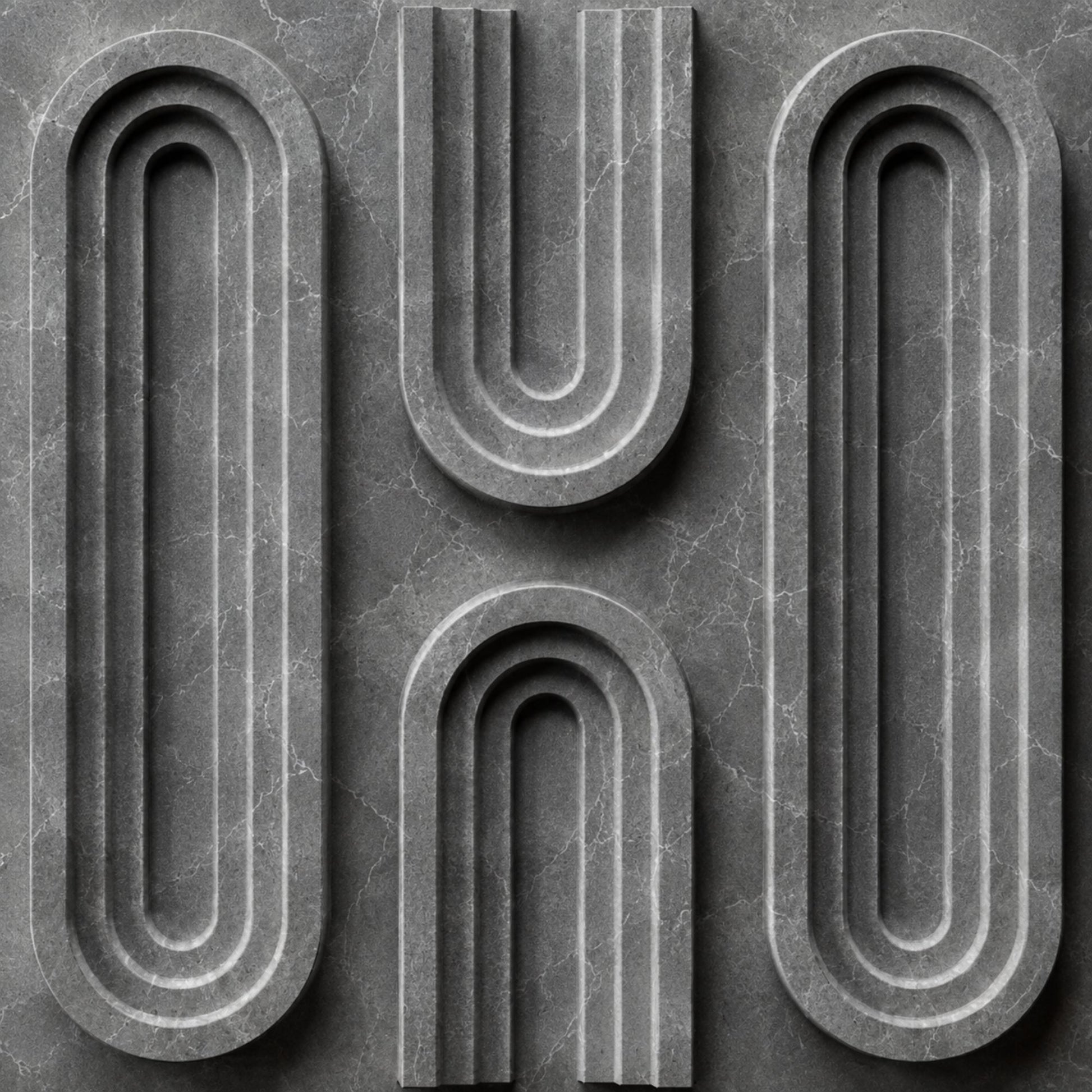 Gray Marble Loops Design 3D Wall Panel
