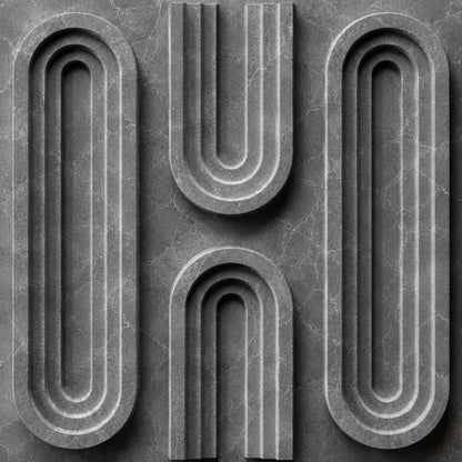 Gray Marble Loops Design 3D Wall Panel