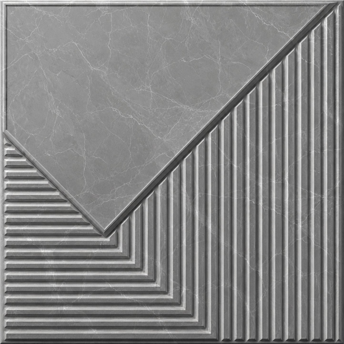 Gray Marble Plaina Design 3D Wall Panel