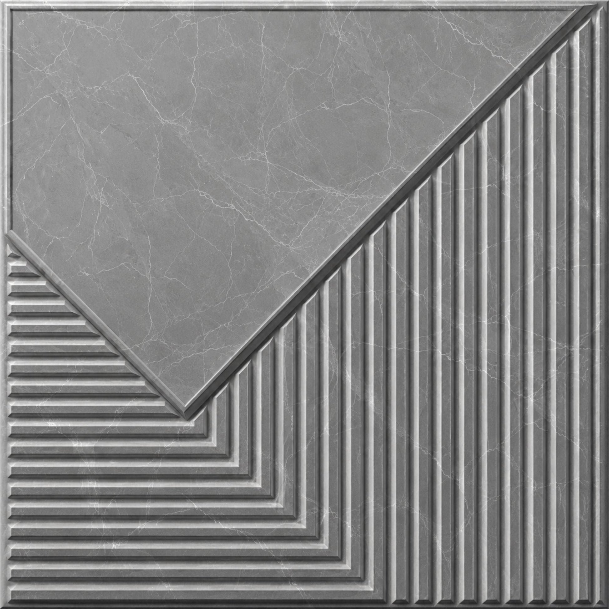 Gray Marble Plaina Design 3D Wall Panel