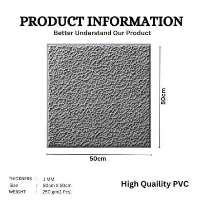 Gray Marble Self Adhesive PVC wall Panels Textured Design

