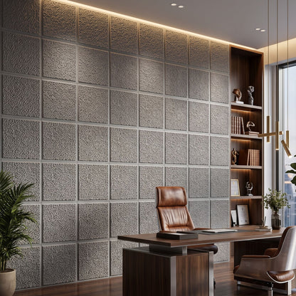 Gray Marble Self Adhesive PVC wall Panels Textured Design
