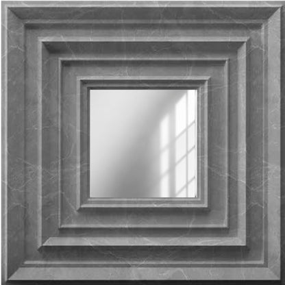 Gray Marble Silver Accent Design Acrylic 3D Wall Panel