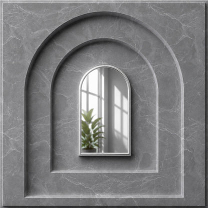 Gray Marble Silver Archi Design Acrylic 3D Wall Panel