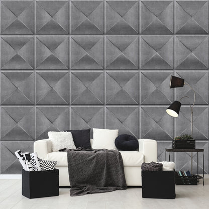Gray Marble Self Adhesive Panels Square Design TP112