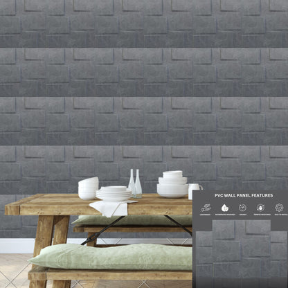 Gray Marble Stream Design 3D Wall Panel-2