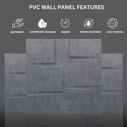 Gray Marble Stream Design 3D Wall Panel-3