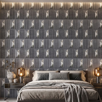 Gray Pine Silver Artisan Design Acrylic 3D Wall Panel-1