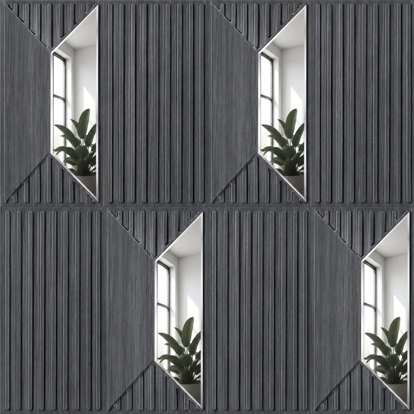 Gray Pine Silver Artisan Design Acrylic 3D Wall Panel