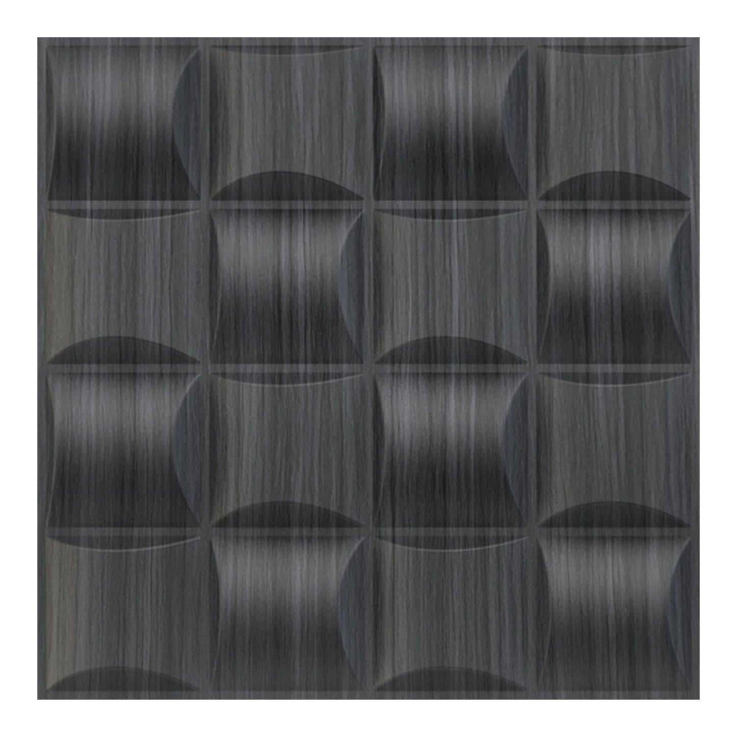 Gray Pine Wood Block Design 3D Wall Panel View