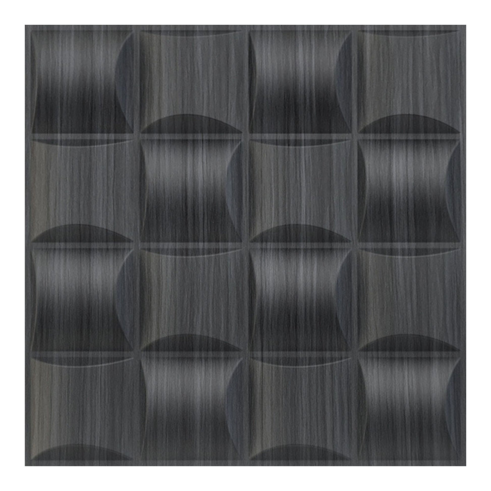 Gray Pine Wood Block Design 3D Wall Panel View