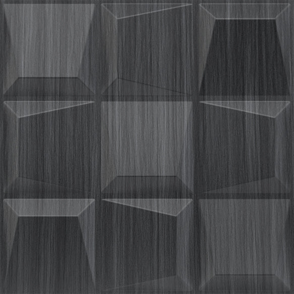 Grey Pine Wood Cubical Design 3D Wall Panel View-1