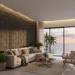 Gray Pine Wood Cubical Design 3D Wall Panel View-2