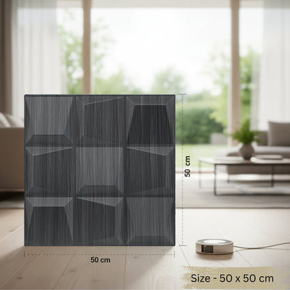 Grey Pine Wood Cubical Design 3D Wall Panel View-4