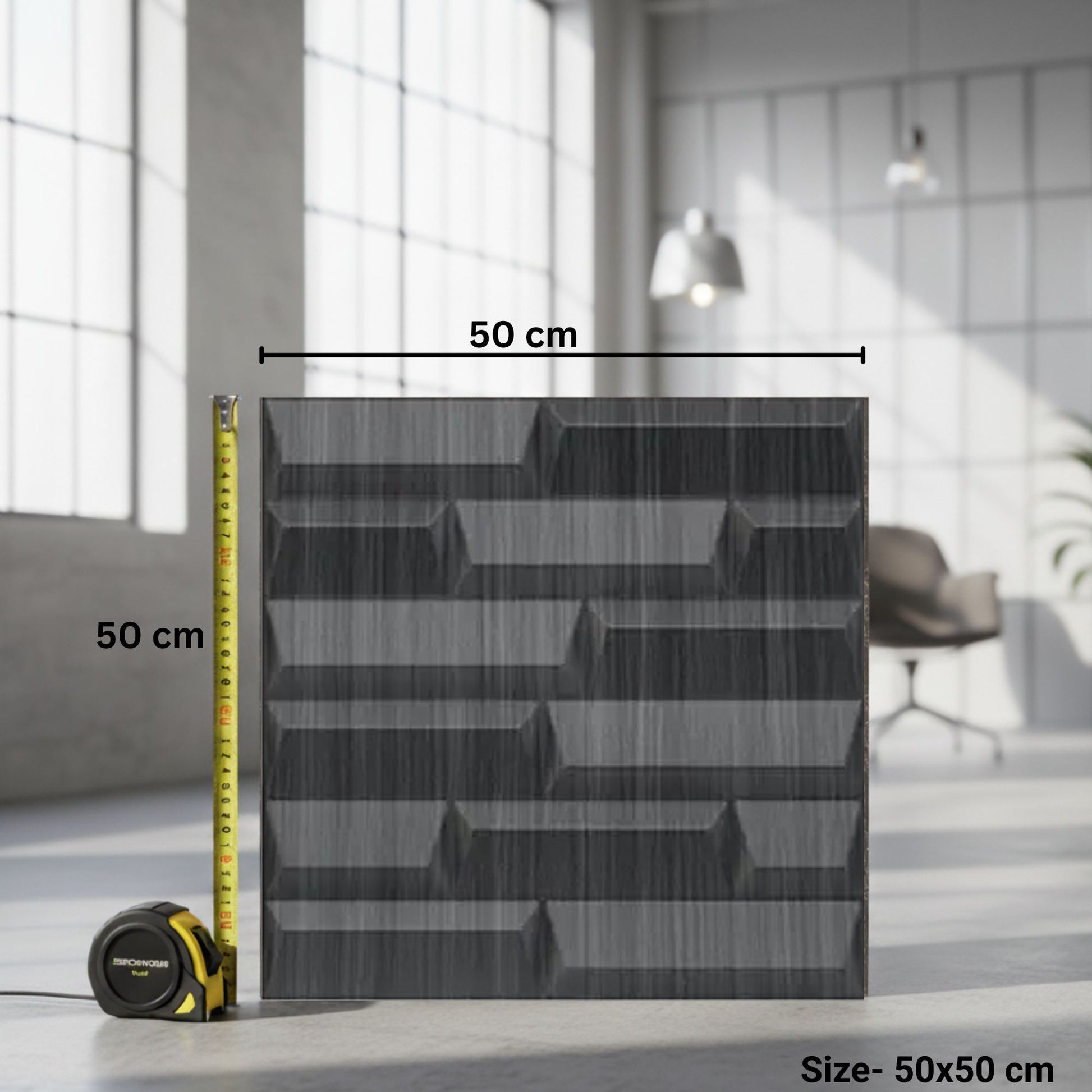 Gray Pine Wood 3D Wall Panels Vault Design