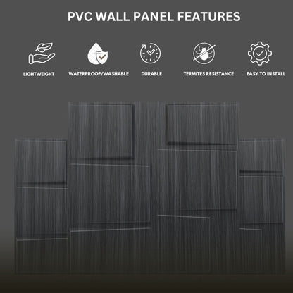 Gray Pine Wood Stream Design 3D Wall Panel-3