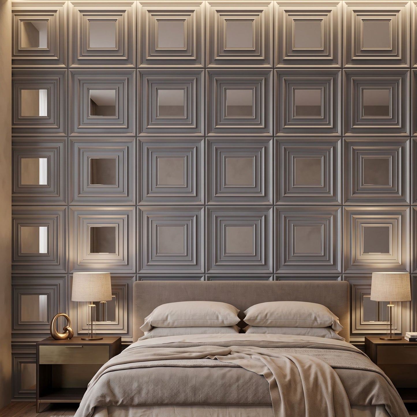 Gray Silver Accent Design Acrylic 3D Wall Panel-2