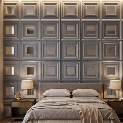Gray Silver Accent Design Acrylic 3D Wall Panel-2