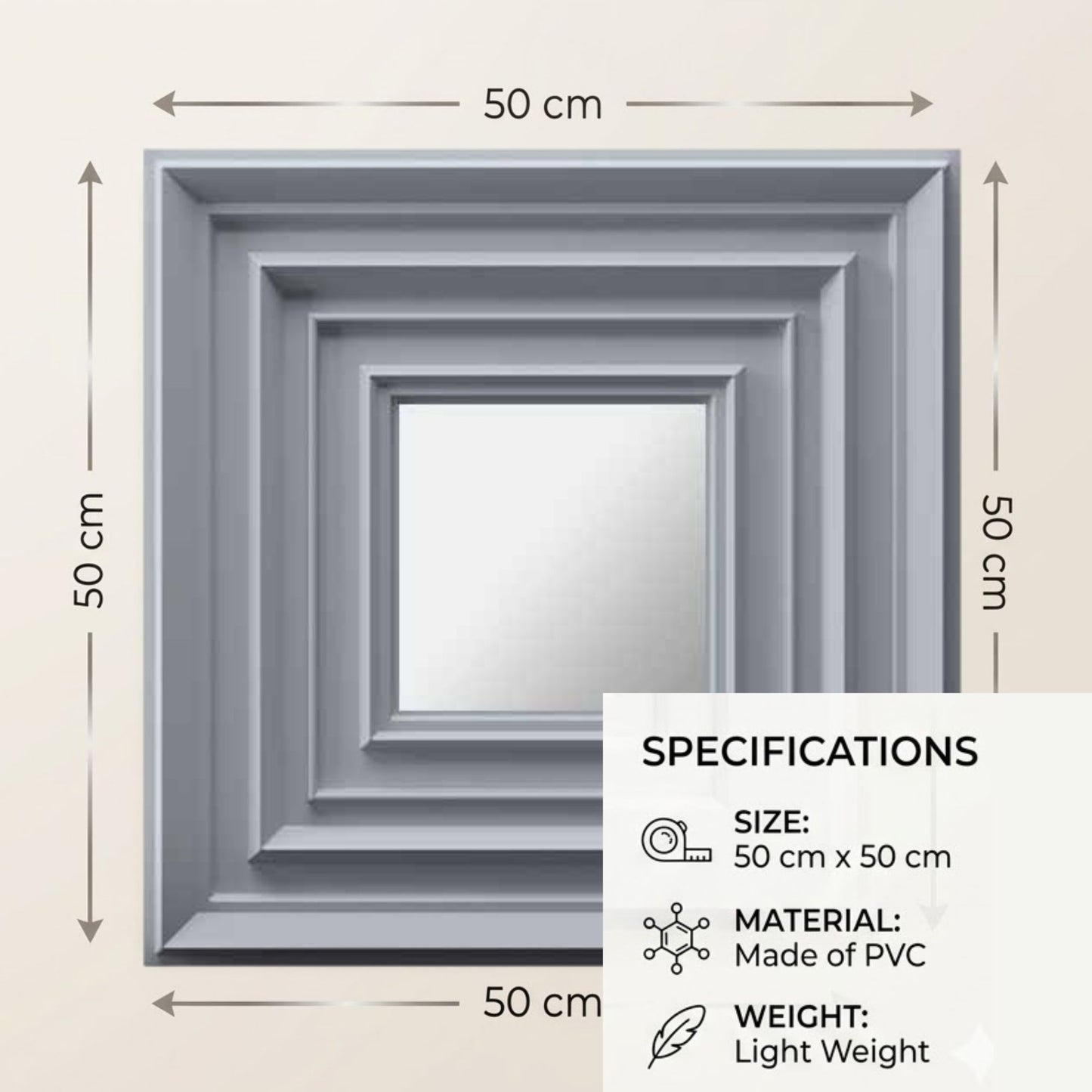 Gray Silver Accent Design Acrylic 3D Wall Panel-4