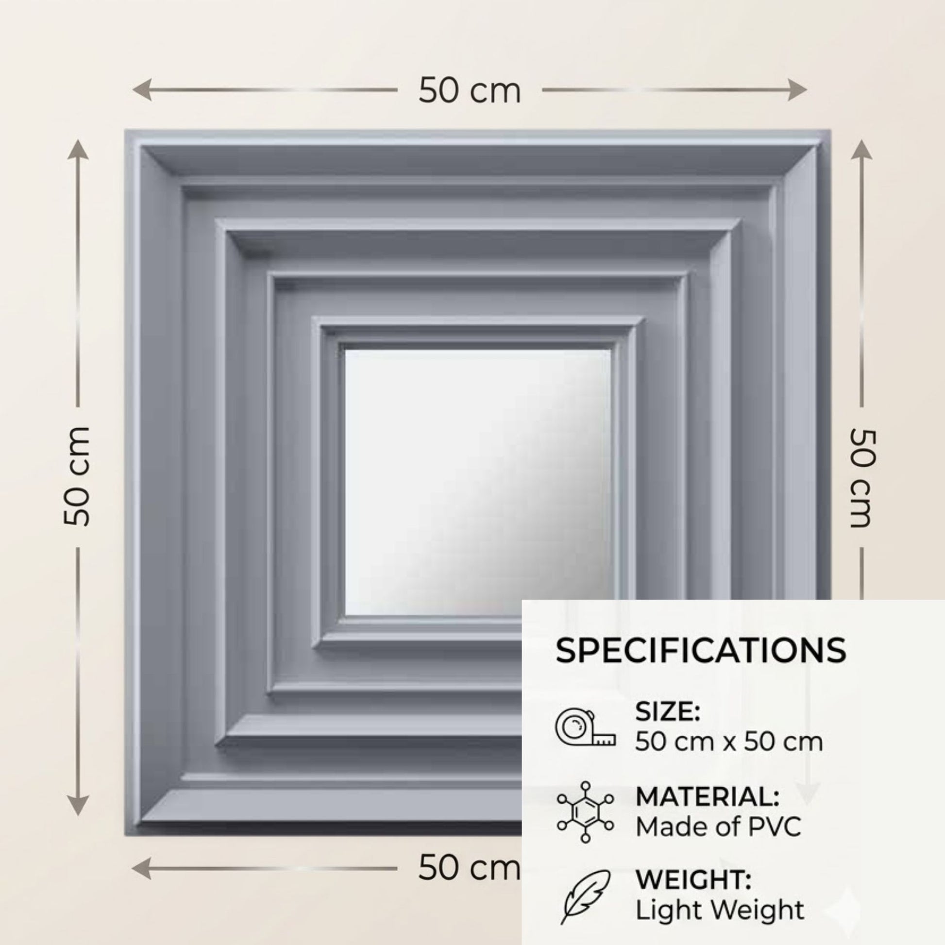 Gray Silver Accent Design Acrylic 3D Wall Panel-4