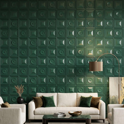 Green 3D Wall Panels Dome Design
