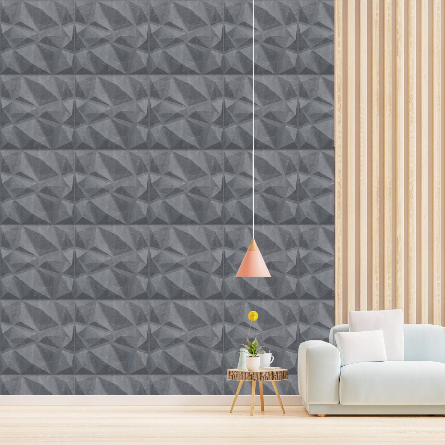 3D Wall Panels - PVC Stone Design 50X50 cm