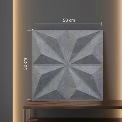 Grey Marble Crystal Design 3D Wall Panel View-4