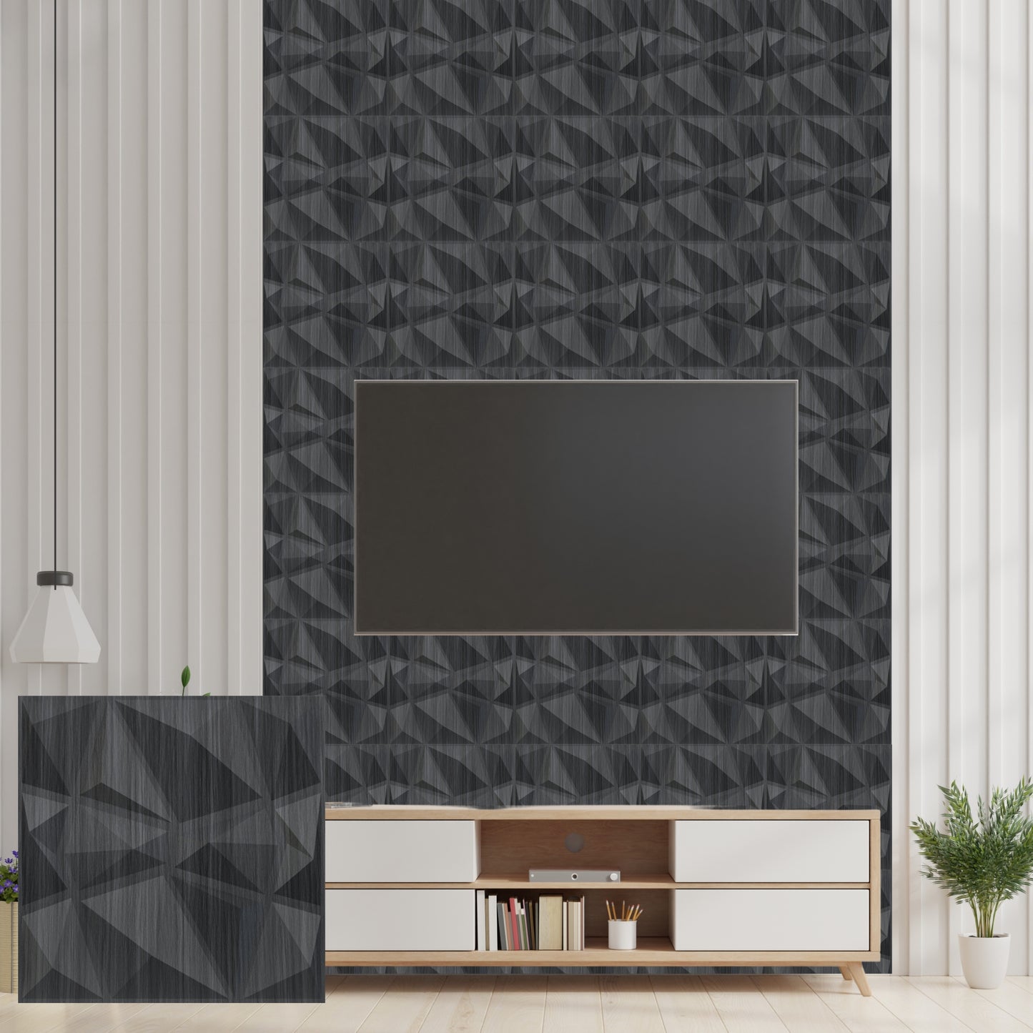 3D Wall Panels - PVC Stone Design 50X50 cm