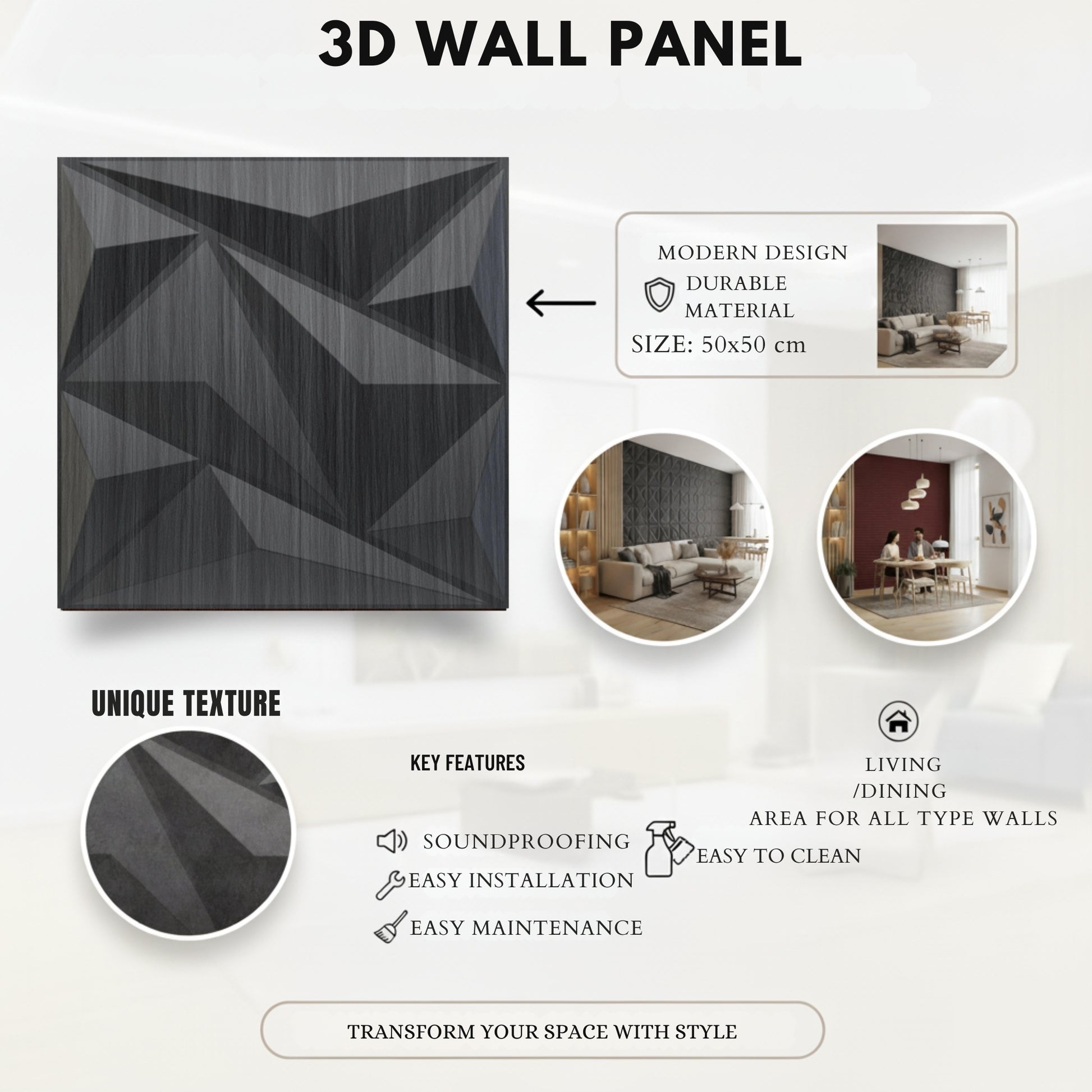 Gray Pine Wood 3D Wall Panels Alps Design