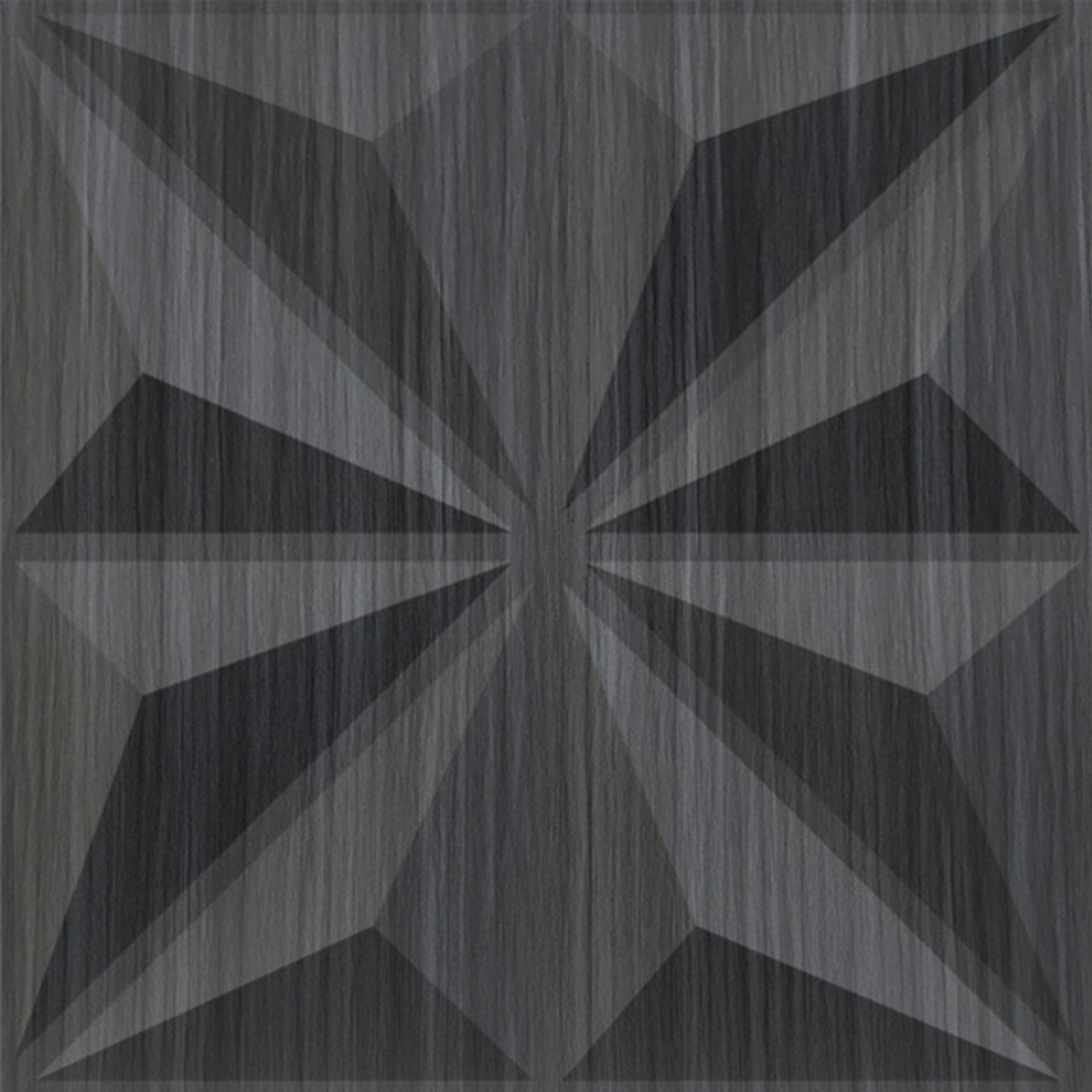 Grey Pine Wood Crystal Design 3D Wall Panel Front View-1