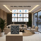 Grey Pine Wood Crystal Design 3D Wall Panel Front View-3