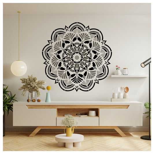 Harmony Empathy Mandala Design Stencil for Wall Painting (KDMD1490)