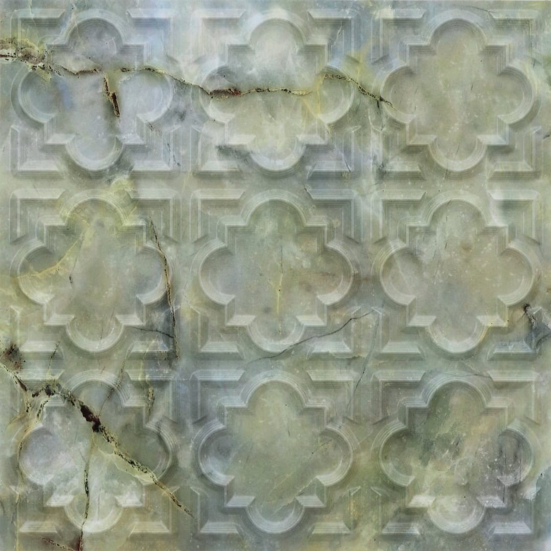 Honey Onyx Color Quatrefoil Design 3D Ceiling Panel